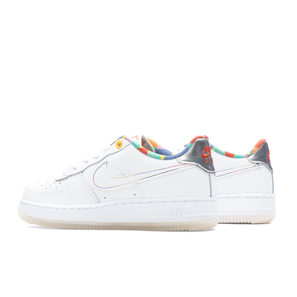 Nike Air Force 1 LV8 (GS) - White/White/Midnight Navy