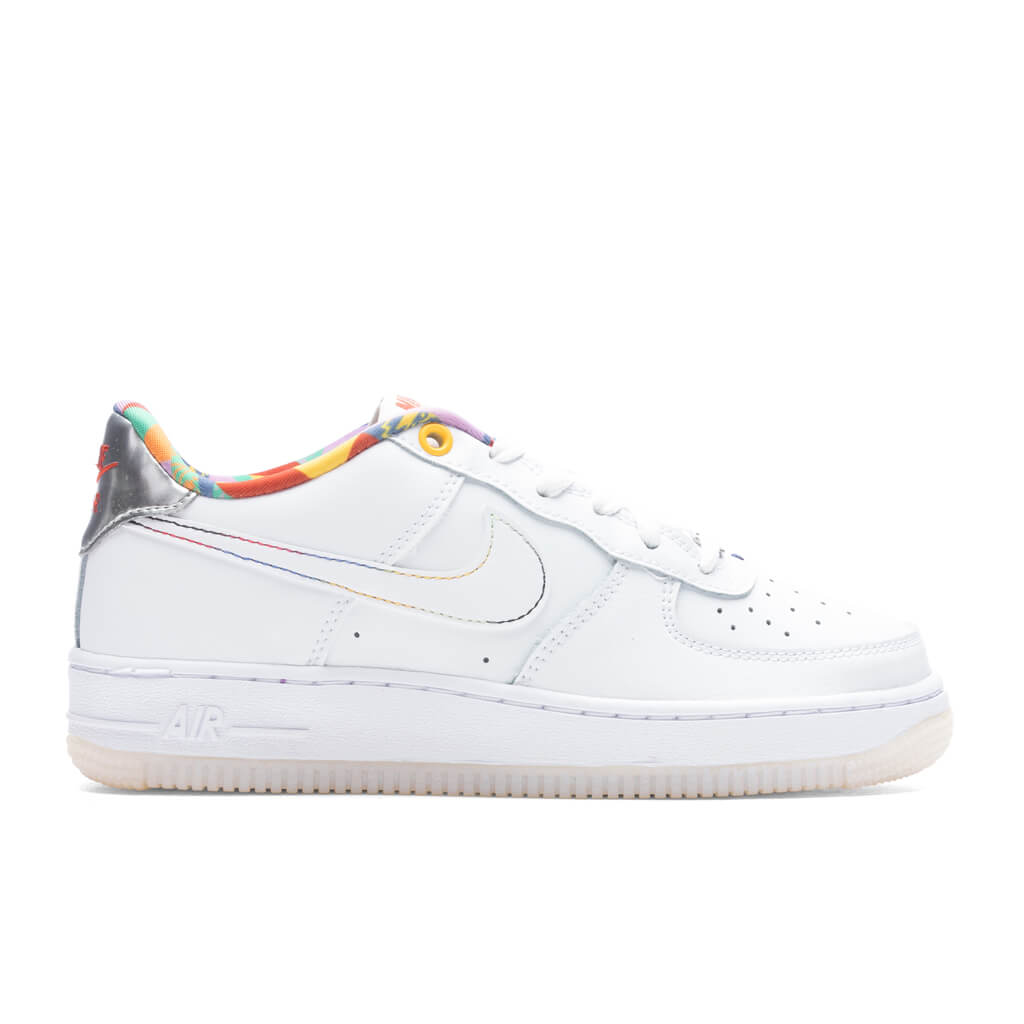 Nike Air Force 1 LV8 (GS) - White/White/Midnight Navy