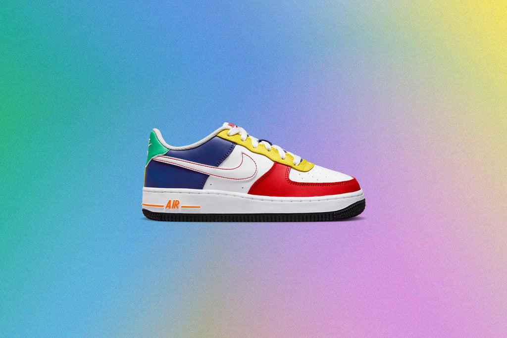 Nike Air Force 1 Low LV8 BG (GS) - University Red/White/Deep Royal Blue