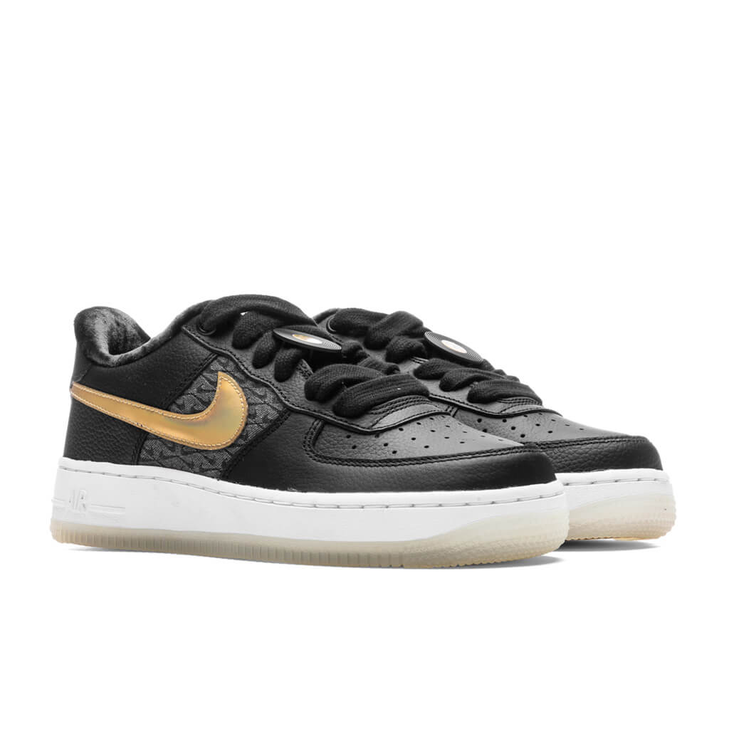 Nike Air Force 1 Low LV8 BG (GS) - Black/Metallic Gold/White