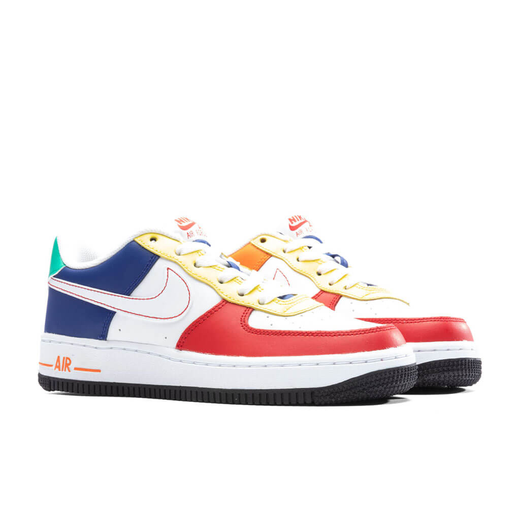 Nike Air Force 1 Low LV8 BG (GS) - University Red/White/Deep Royal Blue