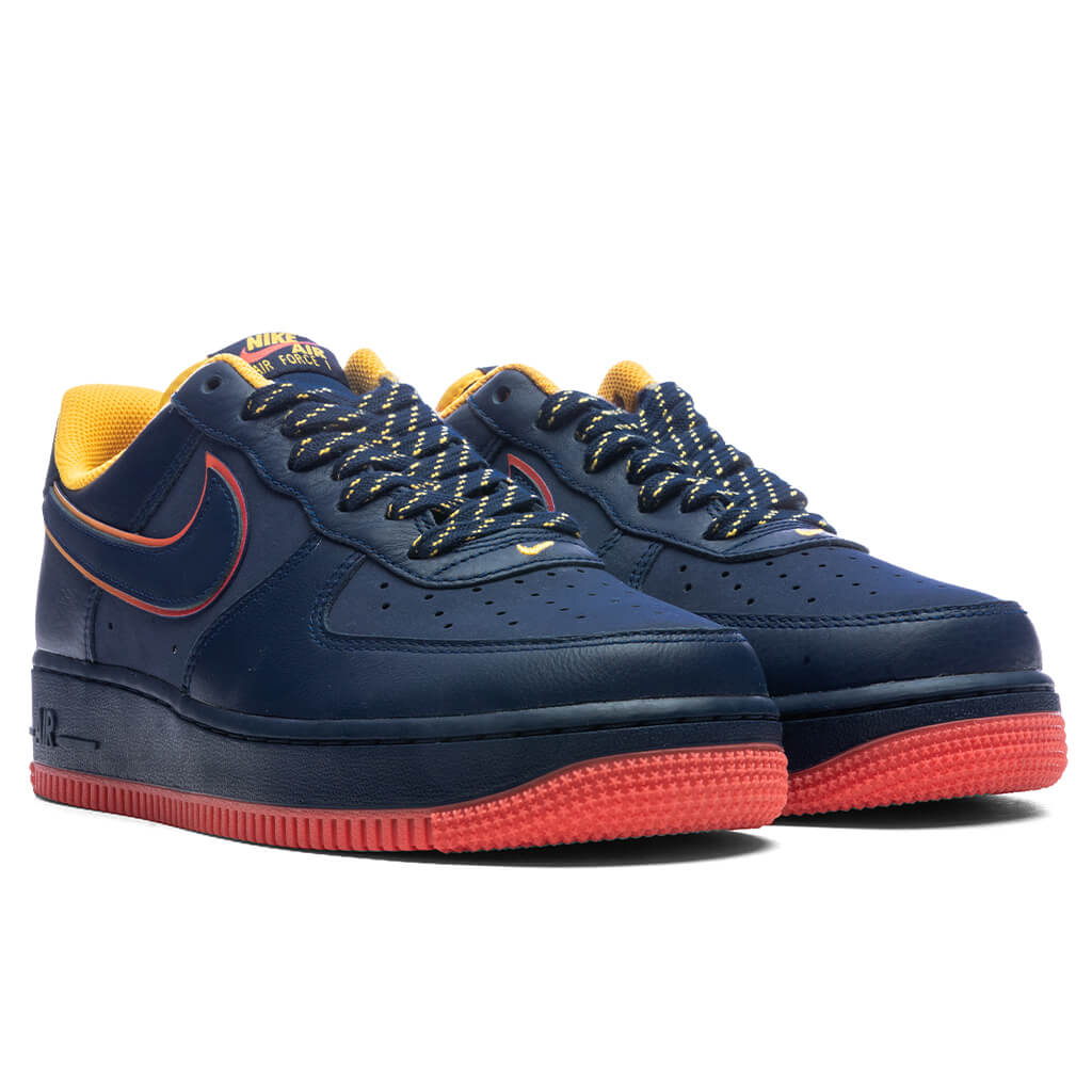 Nike Air Force 1 '07 LV8 'Retro Lettering' - Midnight Navy/Light Crimson/Blue Void/University Gold
