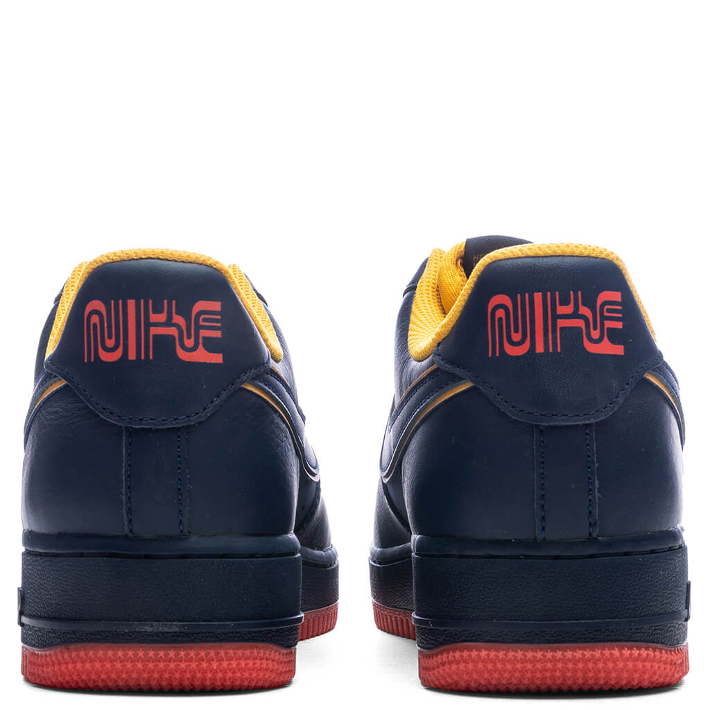 Nike Air Force 1 '07 LV8 'Retro Lettering' - Midnight Navy/Light Crimson/Blue Void/University Gold
