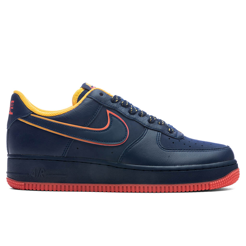 Nike Air Force 1 '07 LV8 'Retro Lettering' - Midnight Navy/Light Crimson/Blue Void/University Gold
