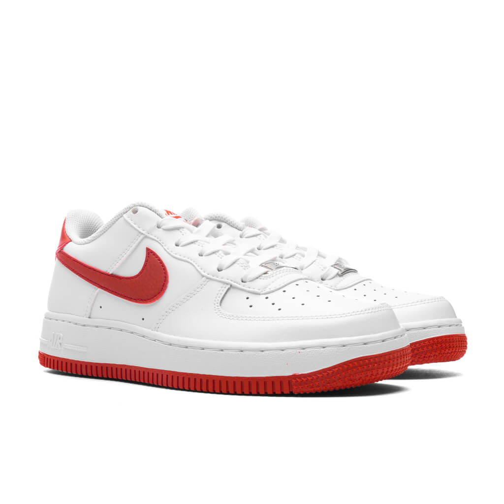 Nike Air Force 1 (GS) - White/Dragon Red