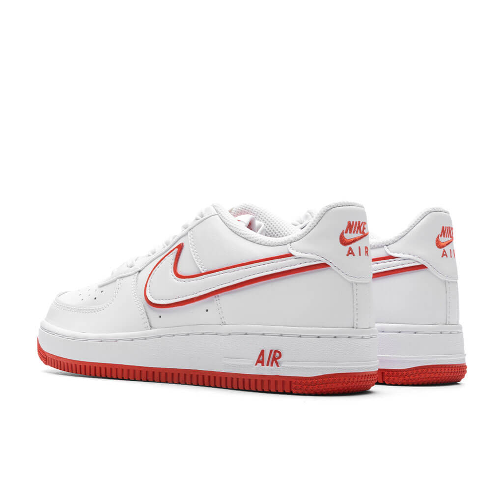 Nike Air Force 1 (GS) - White/White/Picante Red