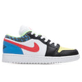 Air Jordan 1 Low CD (GS) - Black/Lt Fusion Red/White