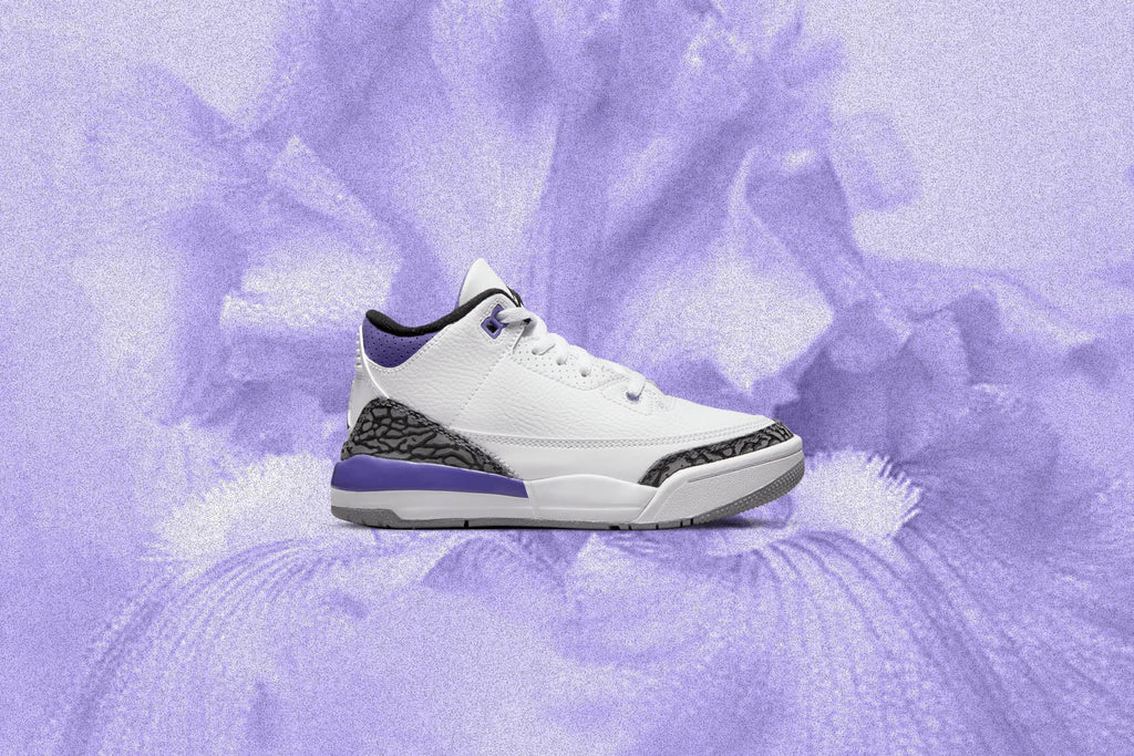 Air Jordan 3 Retro (PS) - White/Black/Dark Iris