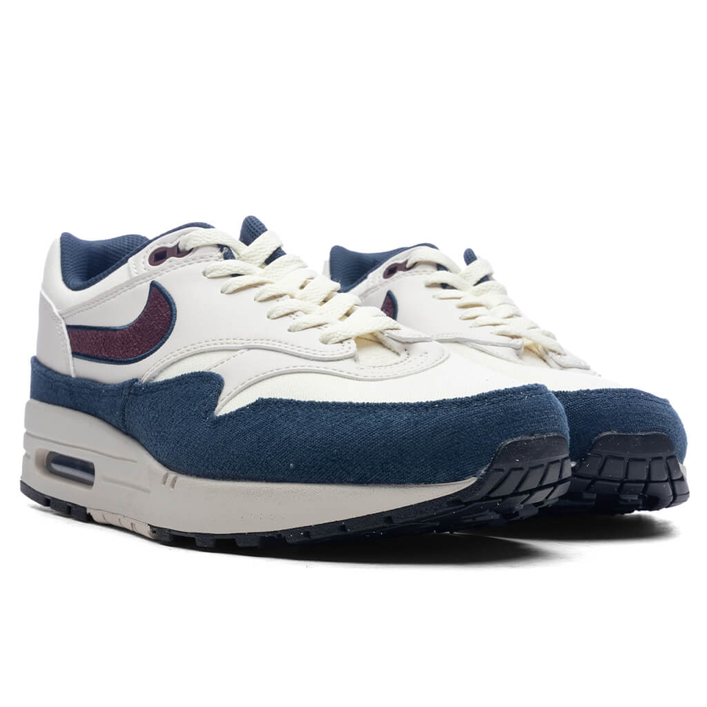 Nike Air Max 1 - Coconut Milk/Burgundy Crush/Armory Navy