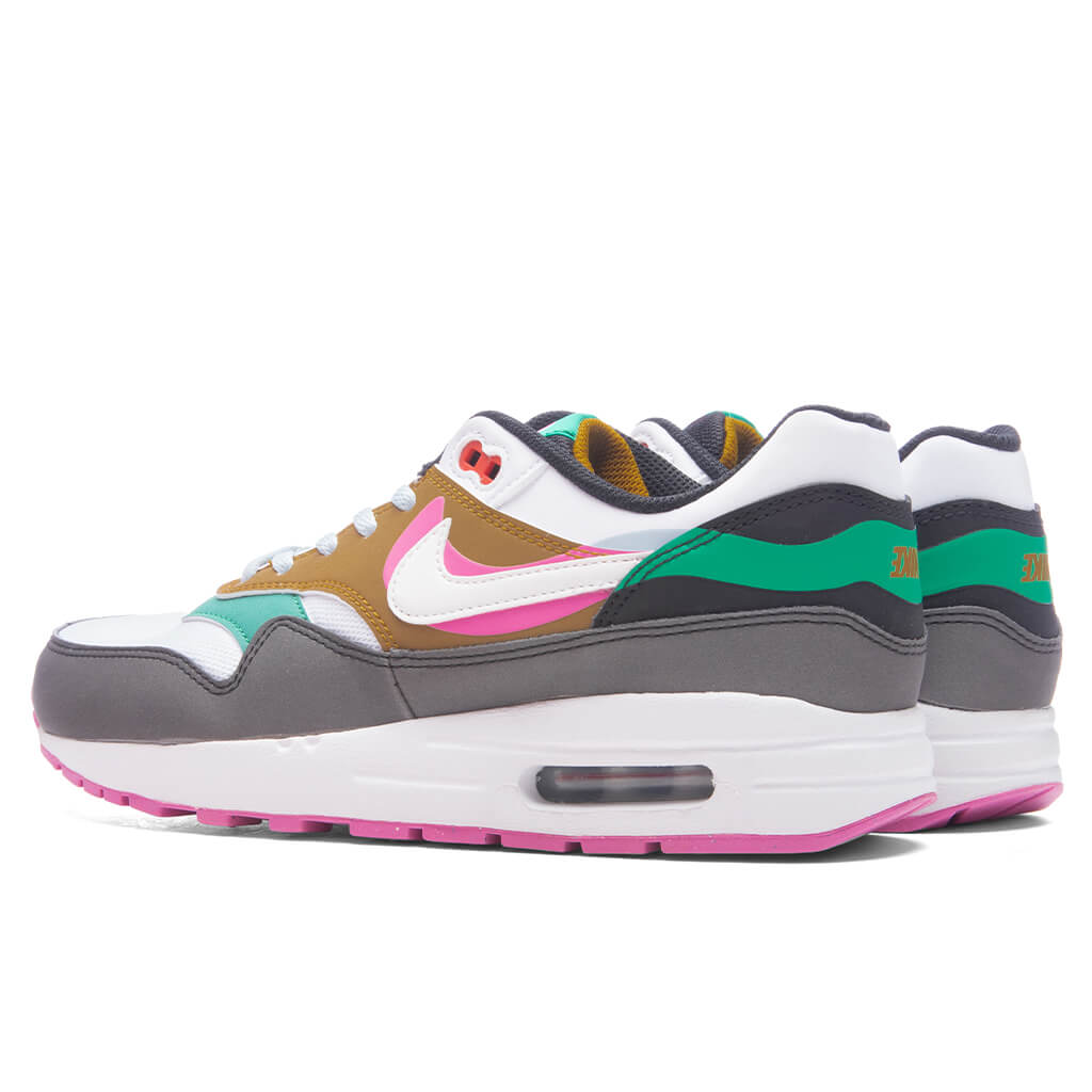 Nike Air Max 1 SE (GS) - Black/White/Playful Pink/Stadium Green