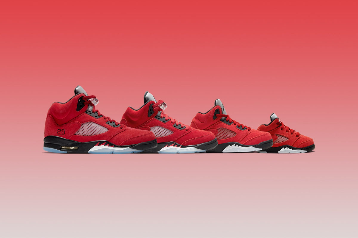 Air Jordan 5 Retro (TD) "Raging Bull" - Varsity Red/Black