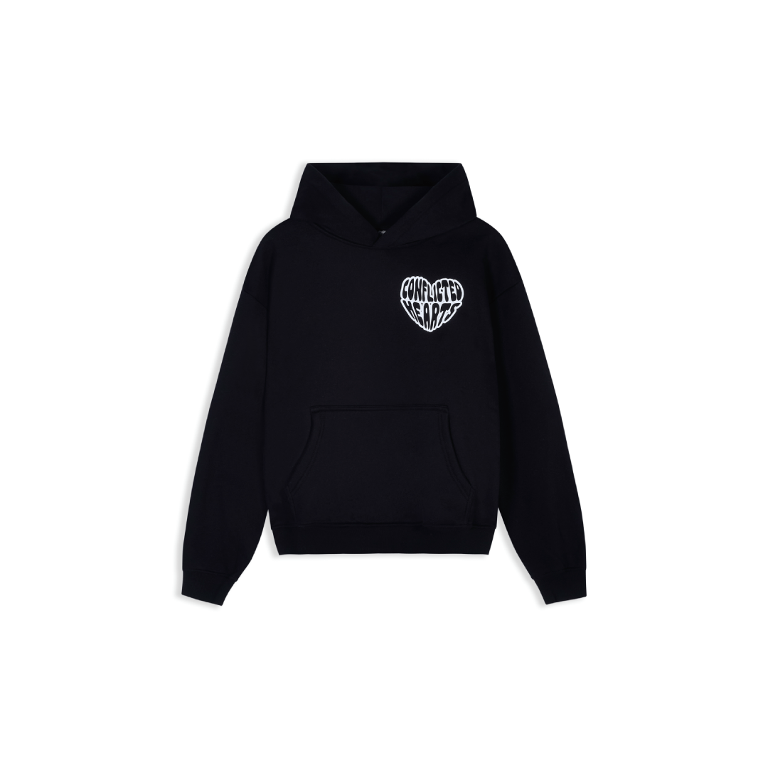 Conflicted Hearts Navy Basics Hoodie