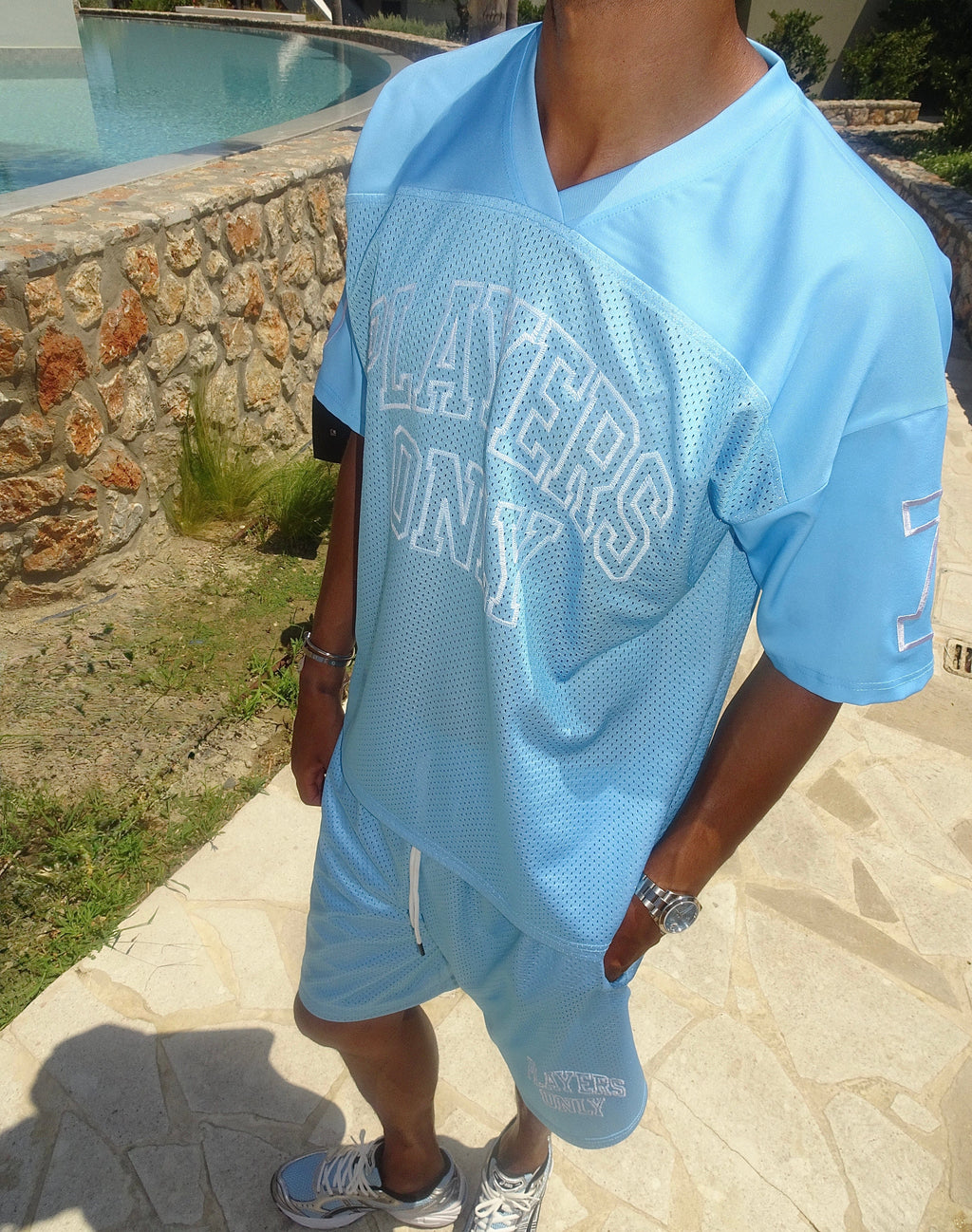 PLAYERS ONLY BLUE MESH JERSEY