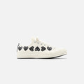 CDG Homme Comme Des Garçons Play x Converse Multi Heart Low Top - Beige / Black