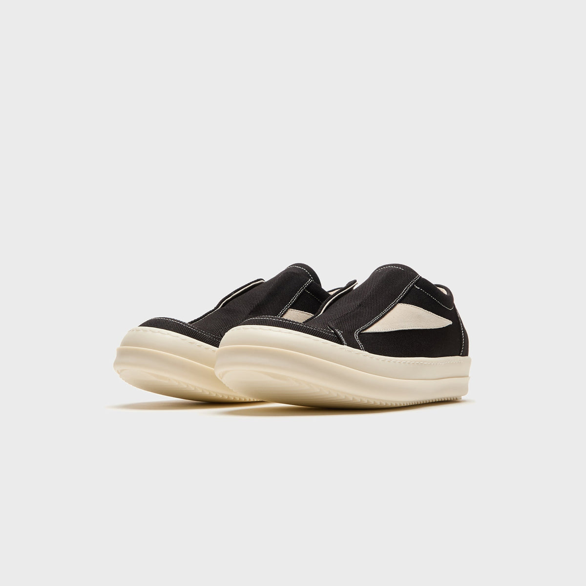 Rick Owens DRKSHDW Concordians Laceless Vintage Sneaks - Black / Milk / Milk