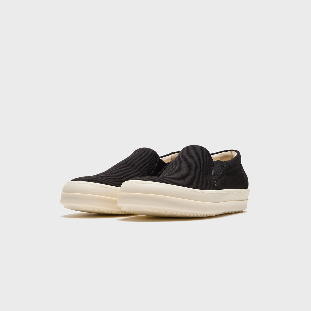 Rick Owens Temple Penta Boat Sneaks - Black / Milk