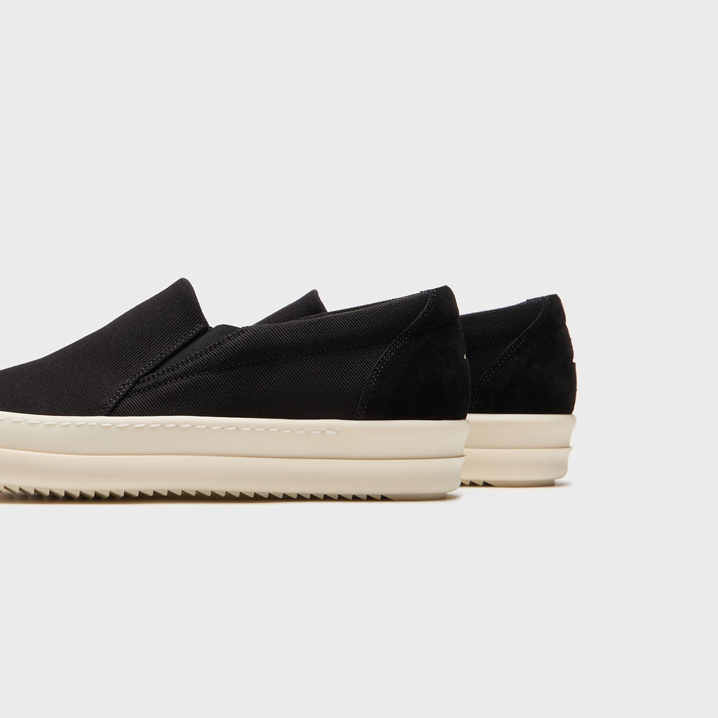 Rick Owens Temple Penta Boat Sneaks - Black / Milk