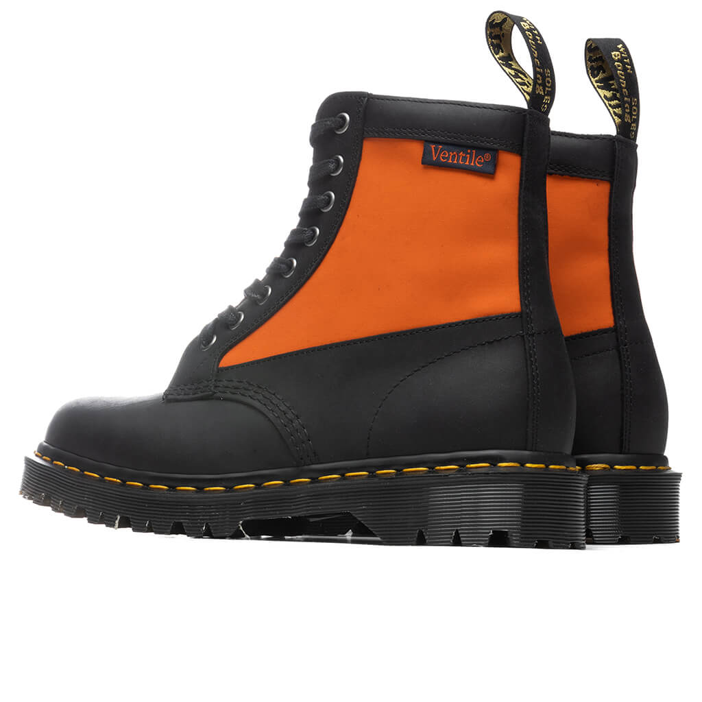 Dr. Martens 1460 Panel Ventile - Black/Blaze Orange