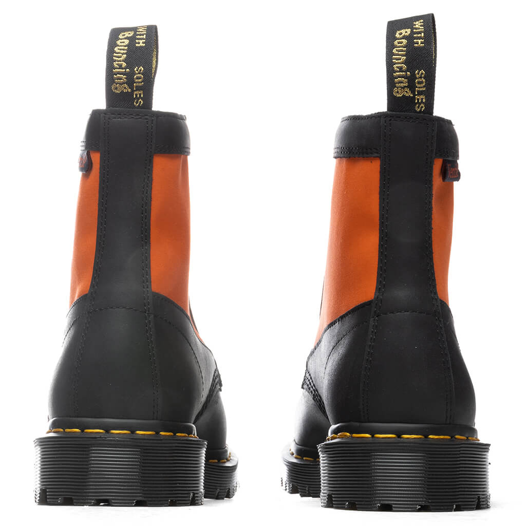 Dr. Martens 1460 Panel Ventile - Black/Blaze Orange
