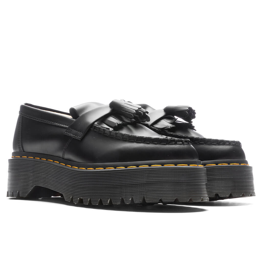 Dr. Martens Adrian Leather Platform Tassel Loafers - Black Smooth