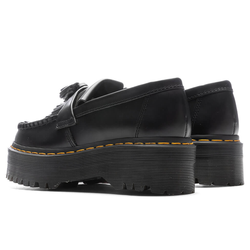 Dr. Martens Adrian Leather Platform Tassel Loafers - Black Smooth