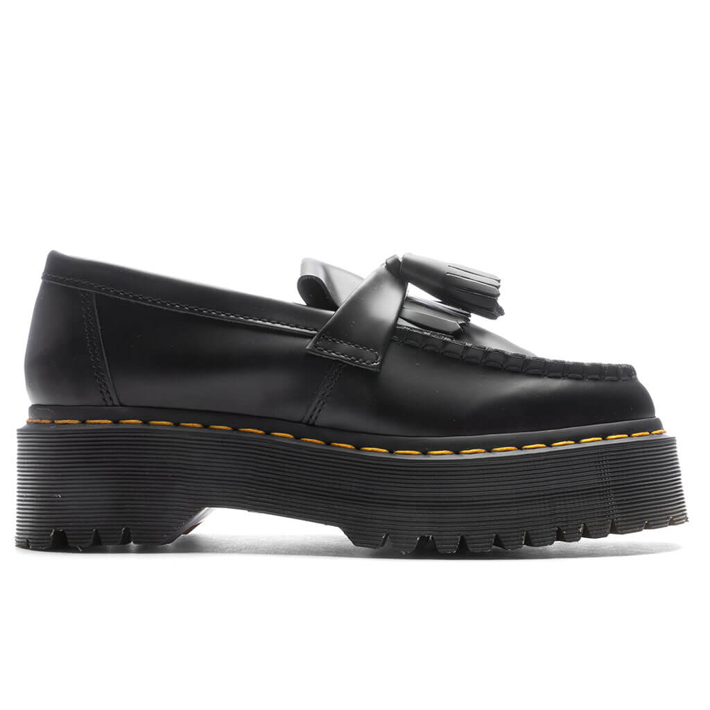Dr. Martens Adrian Leather Platform Tassel Loafers - Black Smooth