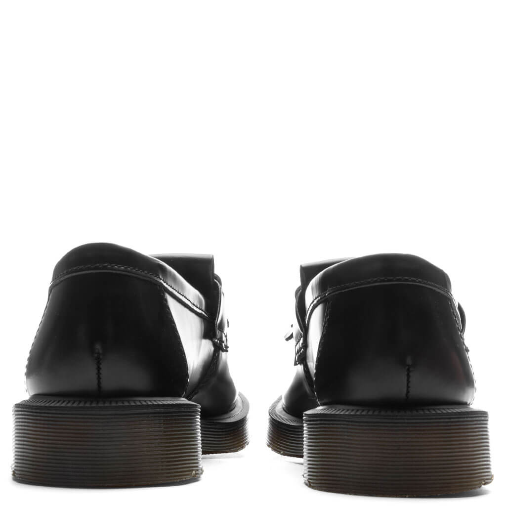Dr. Martens Adrian Snaffle Smooth Leather Kiltie Loafers - Black Polished Smooth