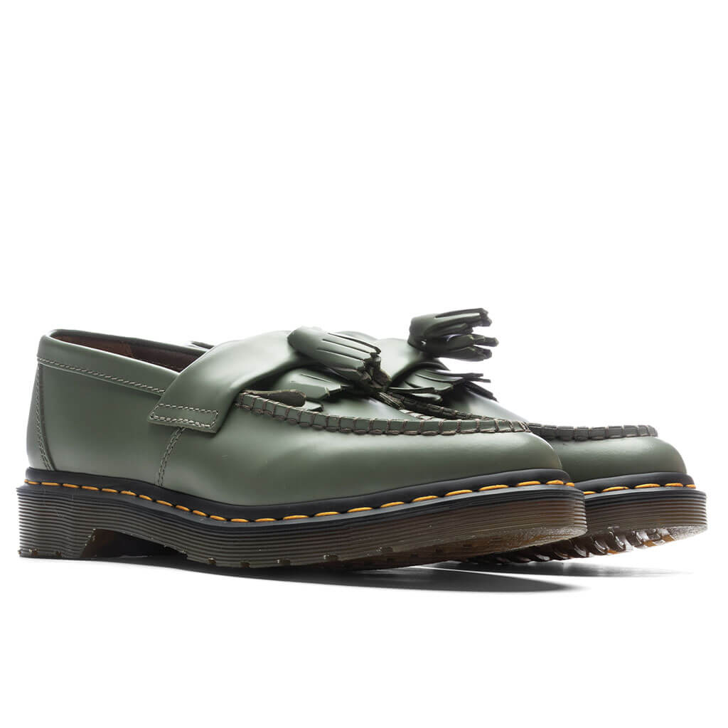 Dr. Martens Adrian Y's Smooth Leather Tassel Loafer - Khaki/Green