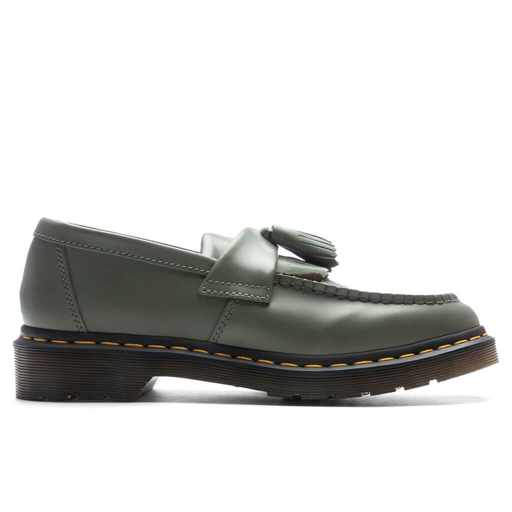 Dr. Martens Adrian Y's Smooth Leather Tassel Loafer - Khaki/Green