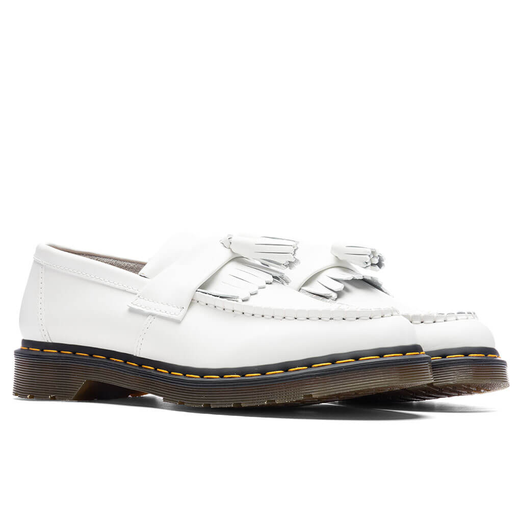 Dr. Martens Adrian Y's Smooth Leather Tassel Loafer - White
