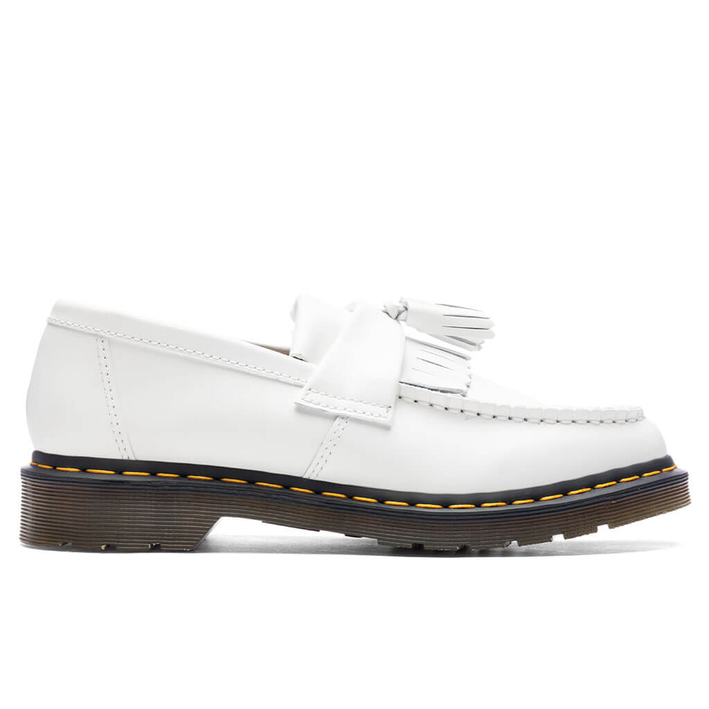 Dr. Martens Adrian Y's Smooth Leather Tassel Loafer - White