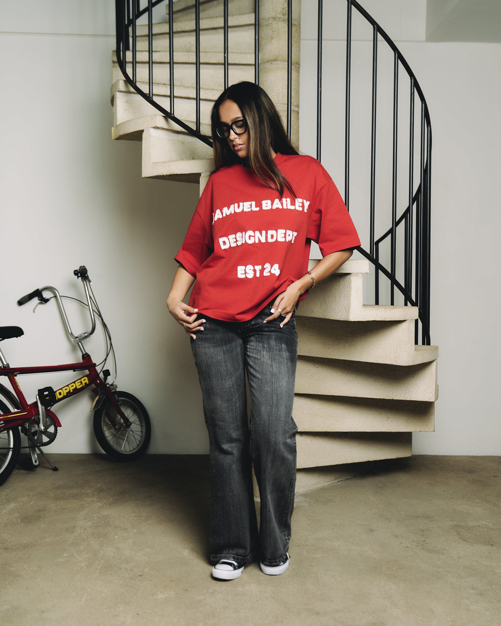 Samuel Bailey Red Design Dept Tee