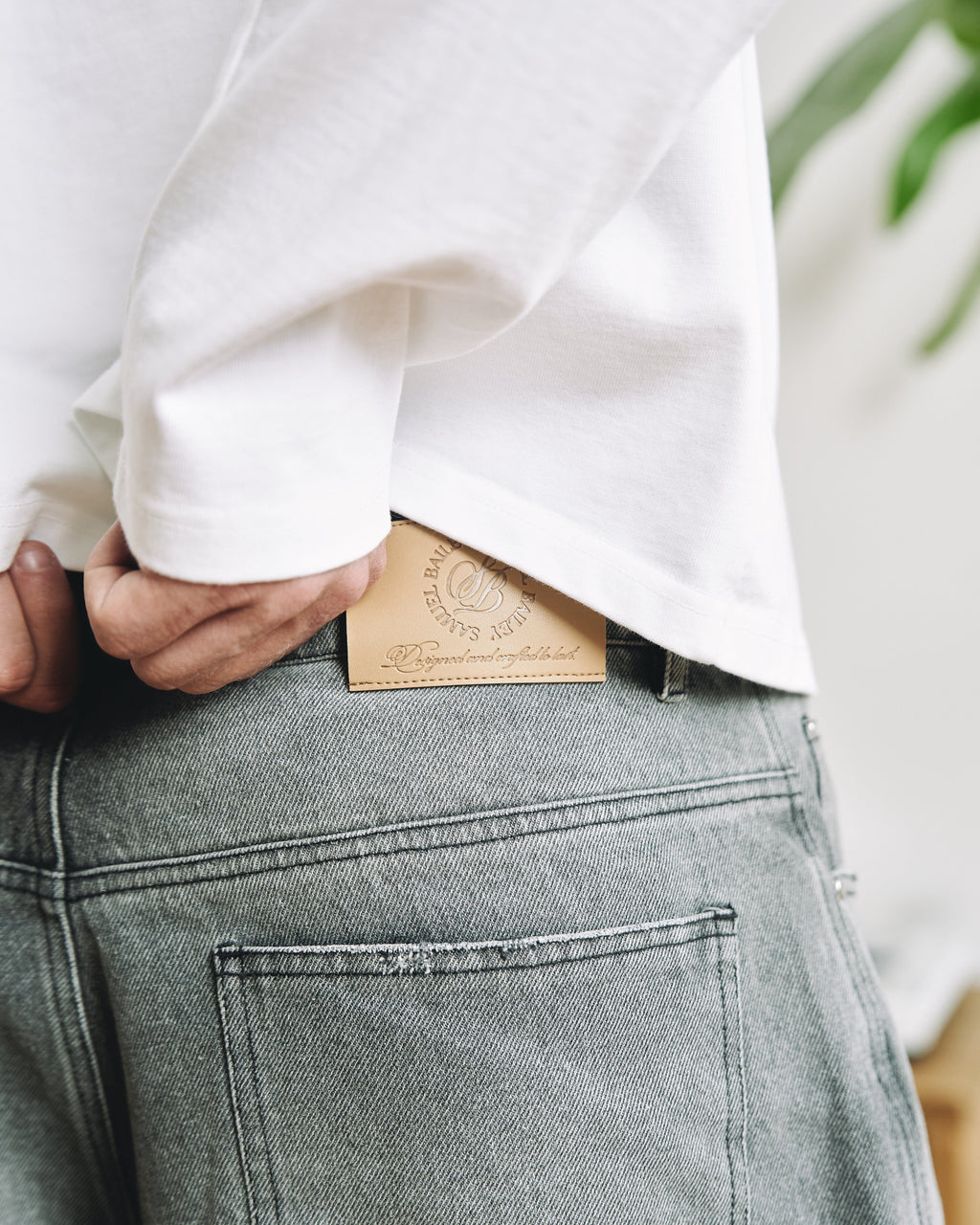 Samuel Bailey Graphite Washed Denim Jorts