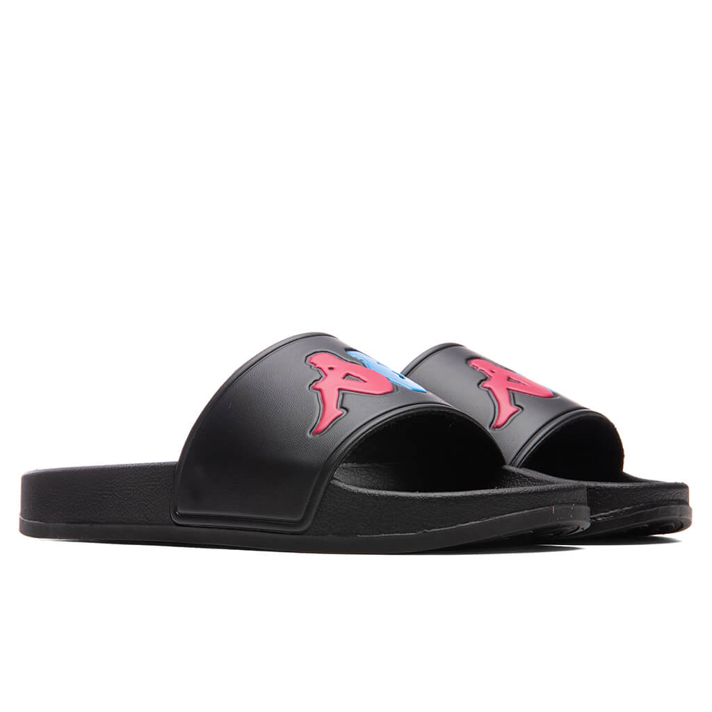 Kappa 222 Banda Adam 4 Slides - Black/Fuchsia
