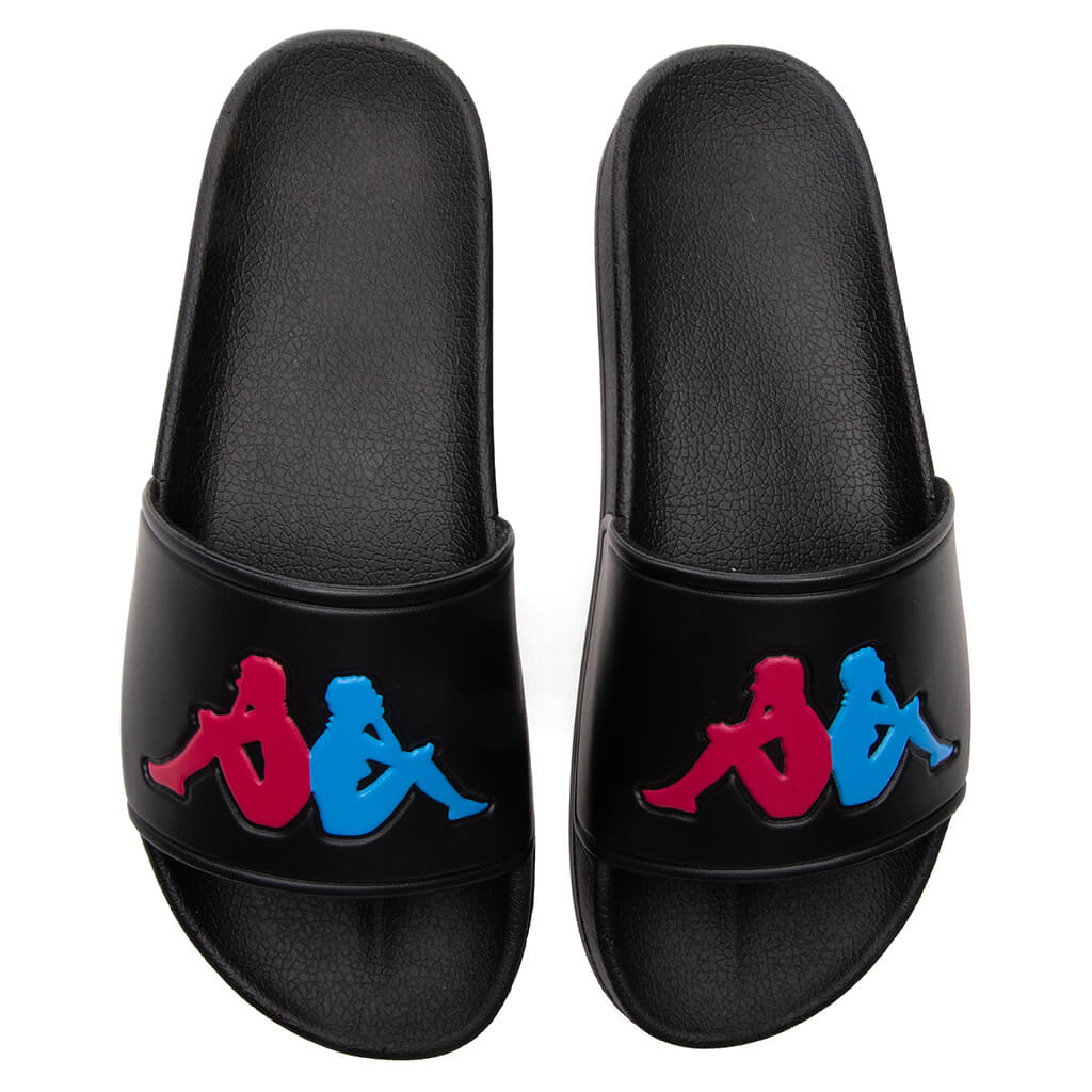Kappa 222 Banda Adam 4 Slides - Black/Fuchsia