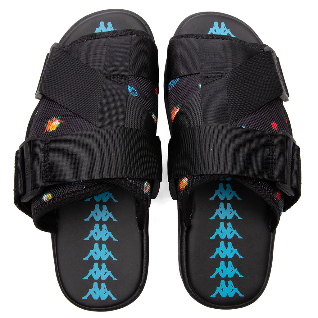Kappa 222 Banda Degana Sandals - Black/Blue Hawaiian