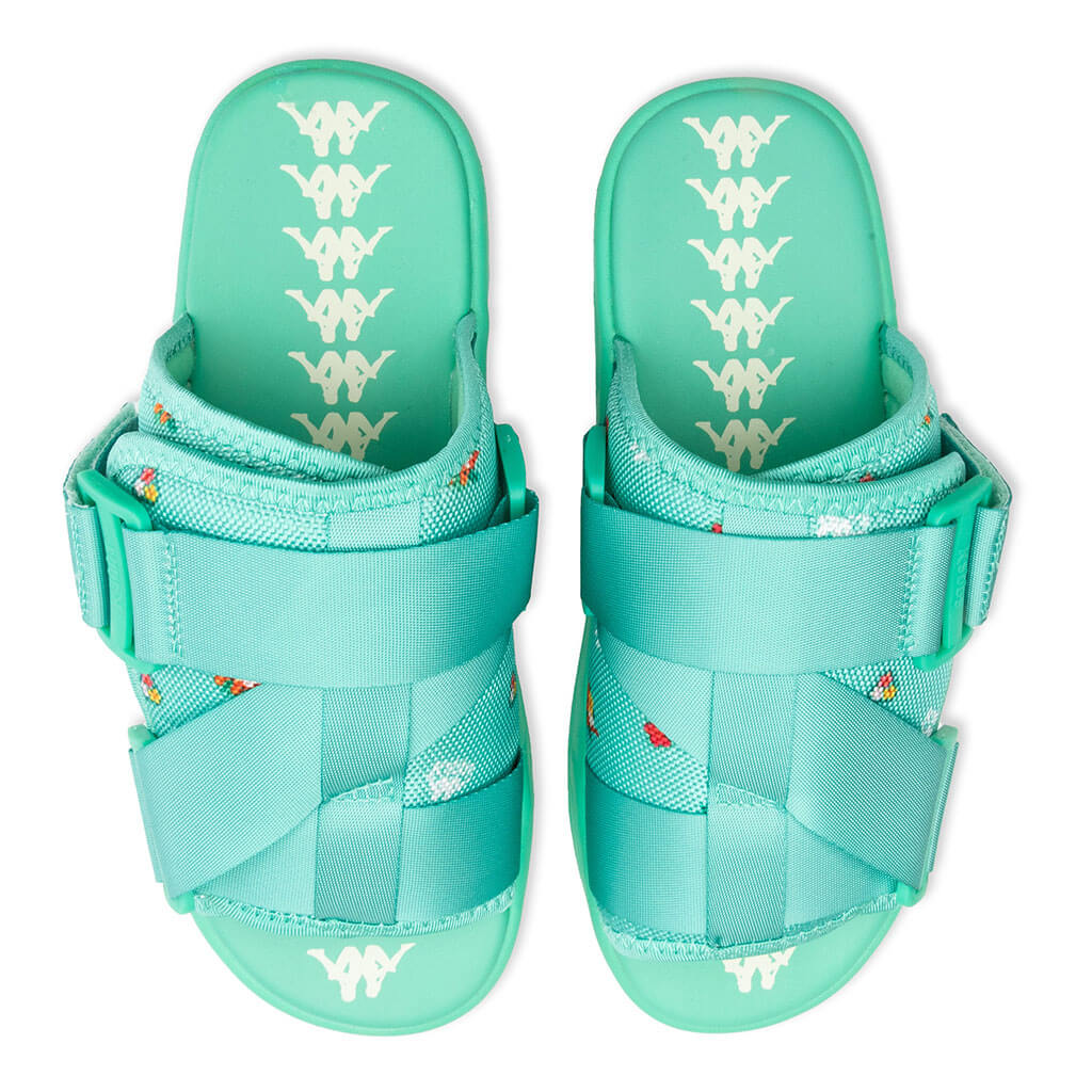 Kappa 222 Banda Degana Sandals - LT Green/Off-White