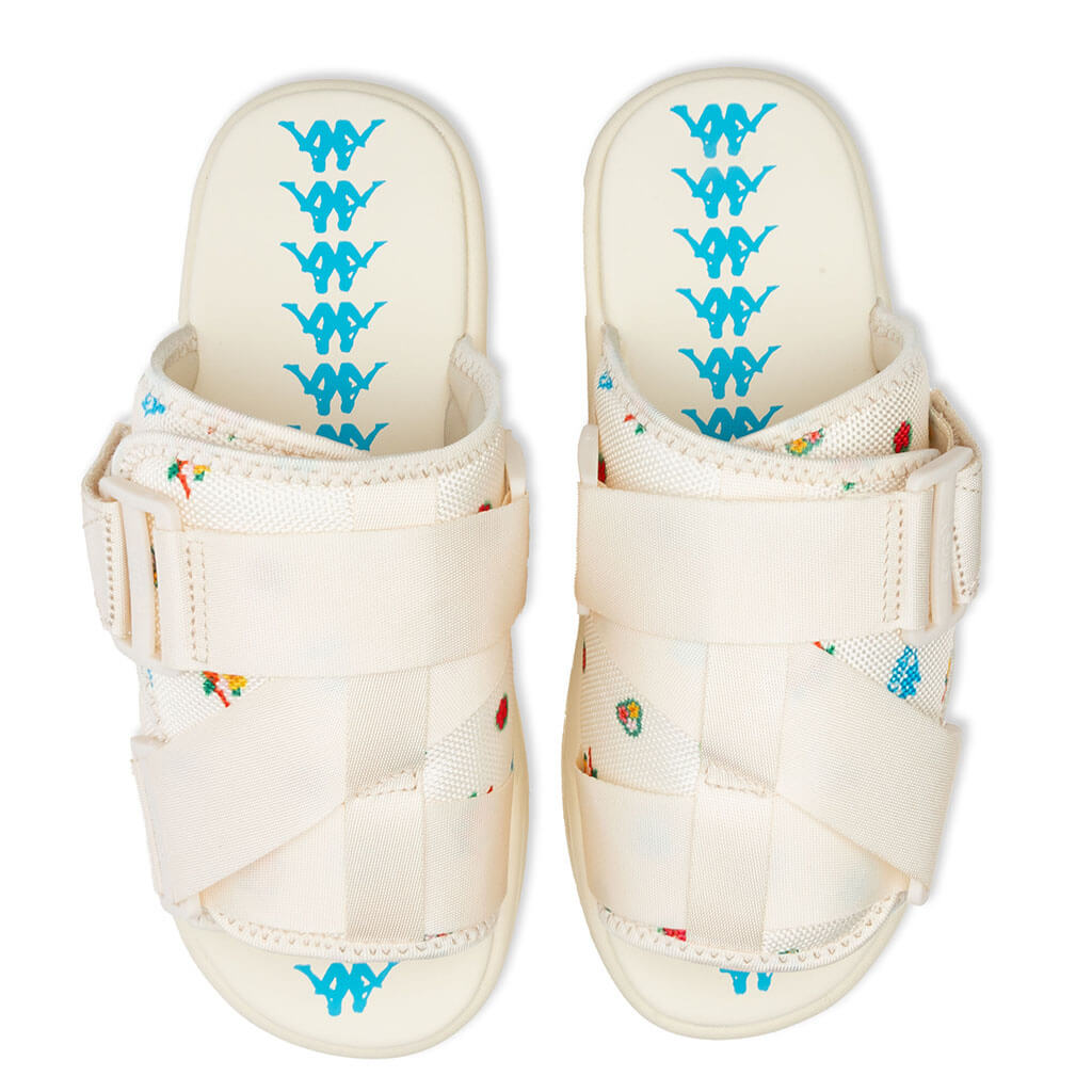 Kappa 222 Banda Degana Sandals - Off-White/Blue Hawaiian