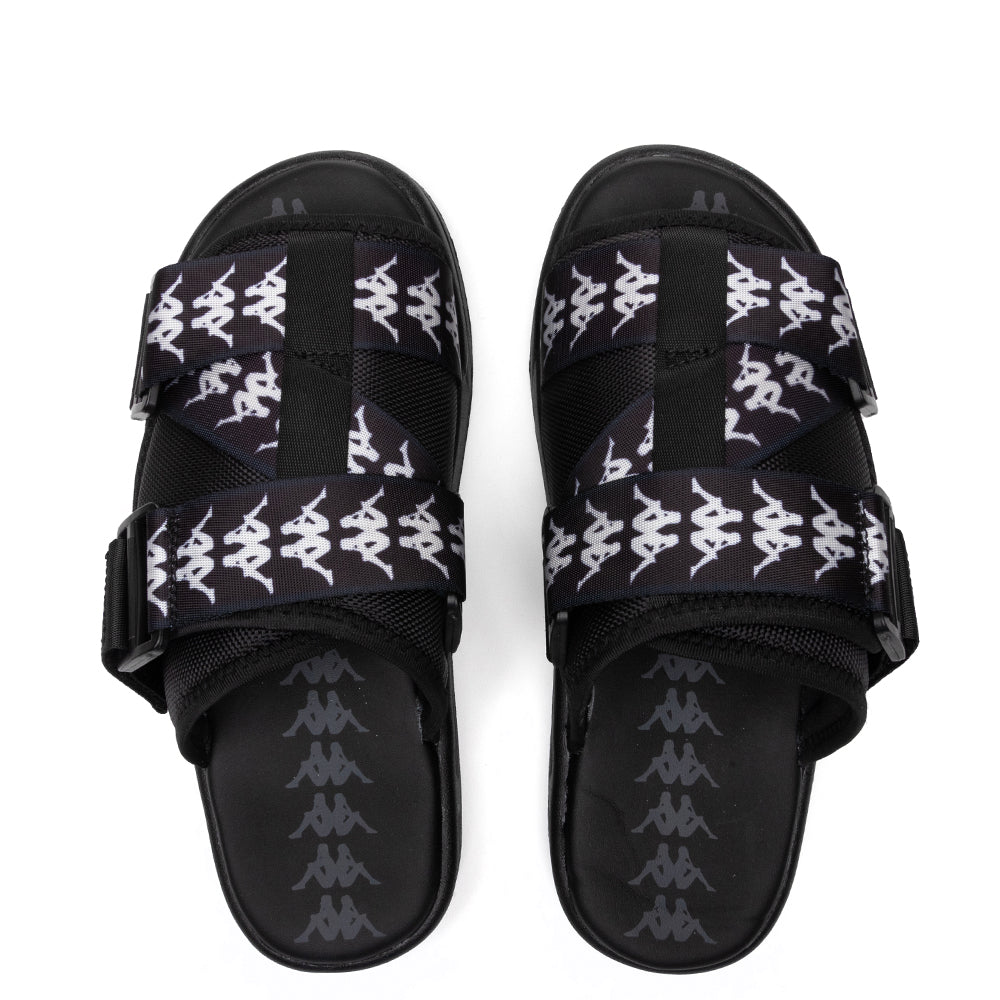 Kappa 222 Banda Mitel 1 Sandals - Black/White