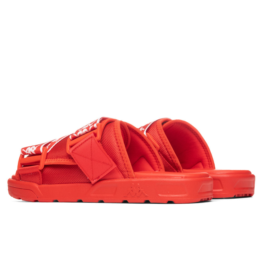 Kappa 222 Banda Mitel 1 Sandals - Red Flame/White