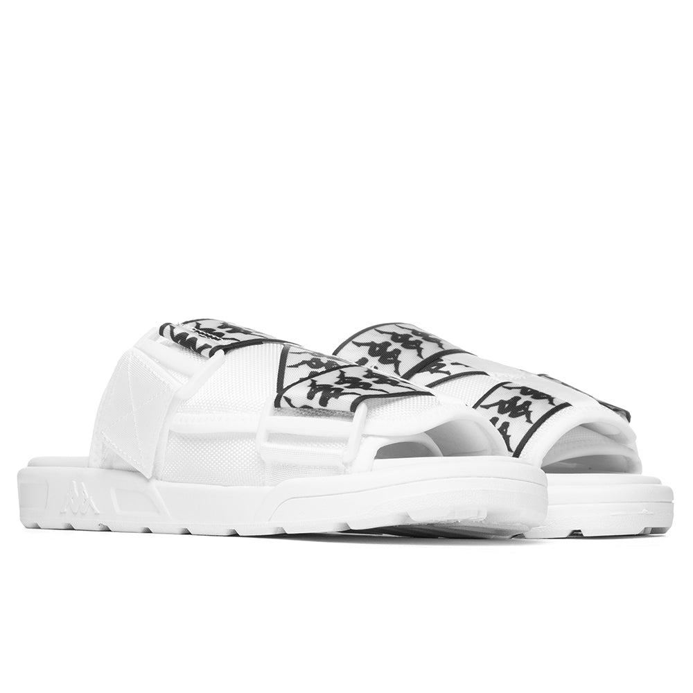 Kappa 222 Banda Mitel 1 Sandals - White/Black
