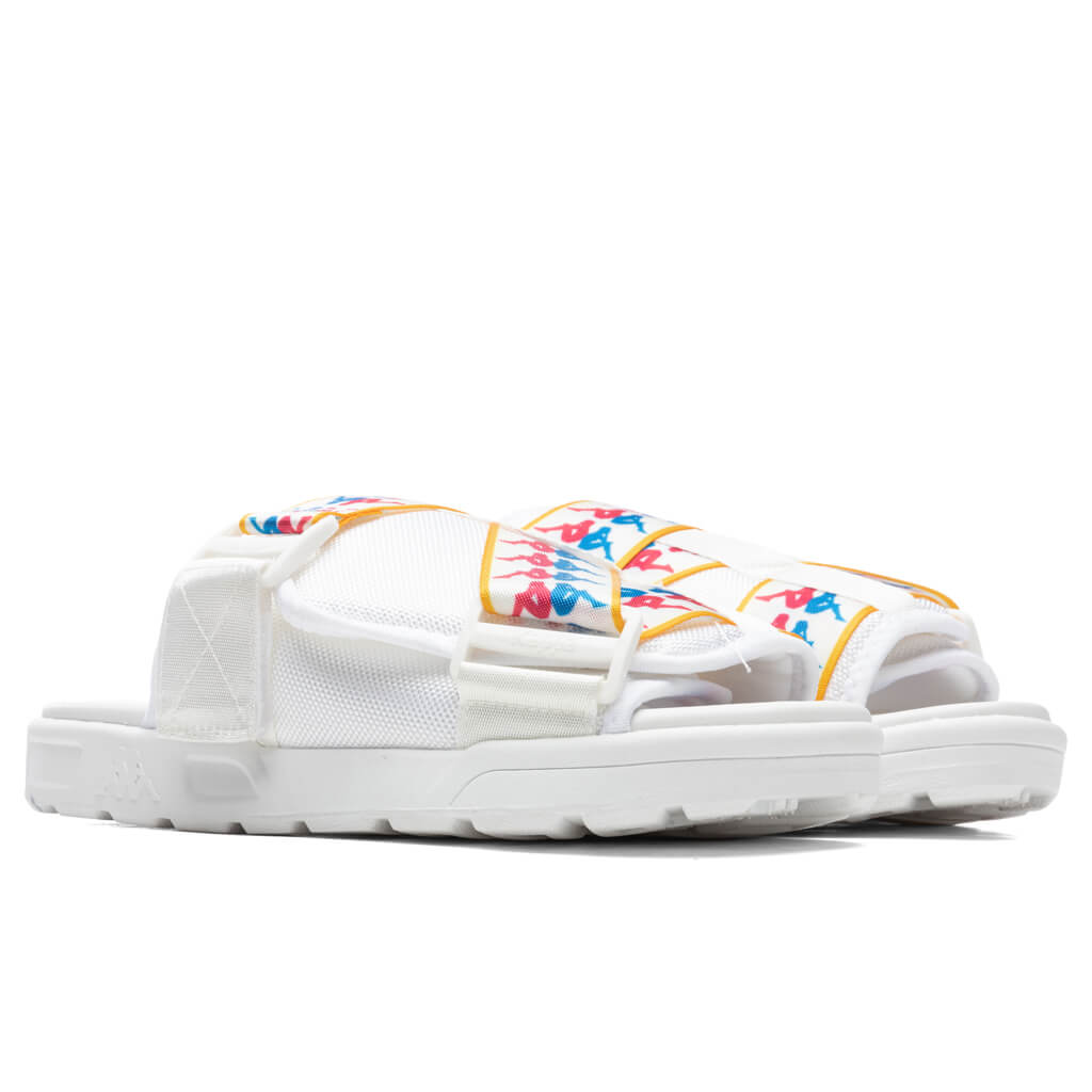 Kappa 222 Banda Mitel 6 Sandals - White/Fuchsia