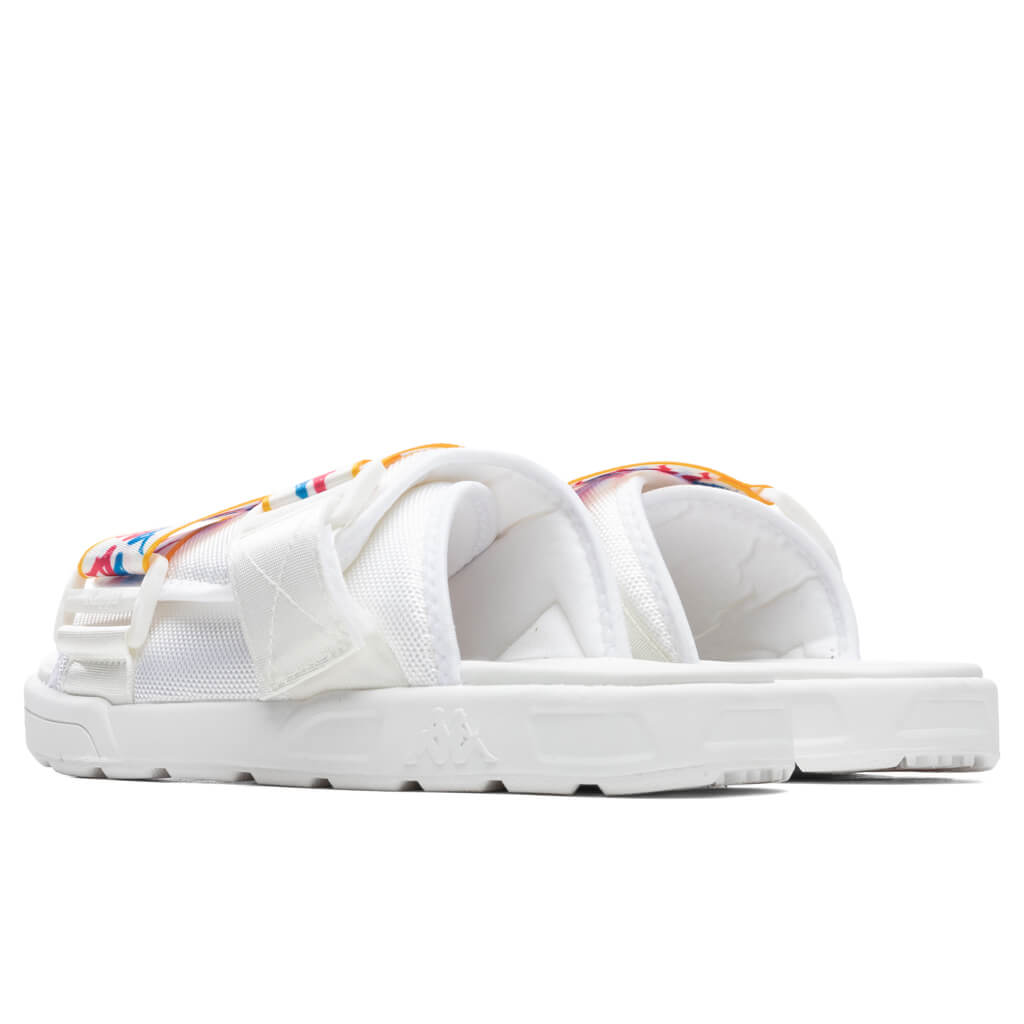 Kappa 222 Banda Mitel 6 Sandals - White/Fuchsia