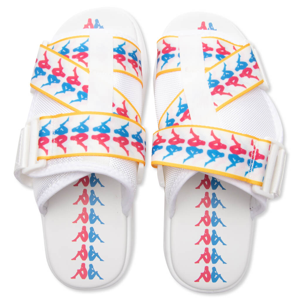 Kappa 222 Banda Mitel 6 Sandals - White/Fuchsia
