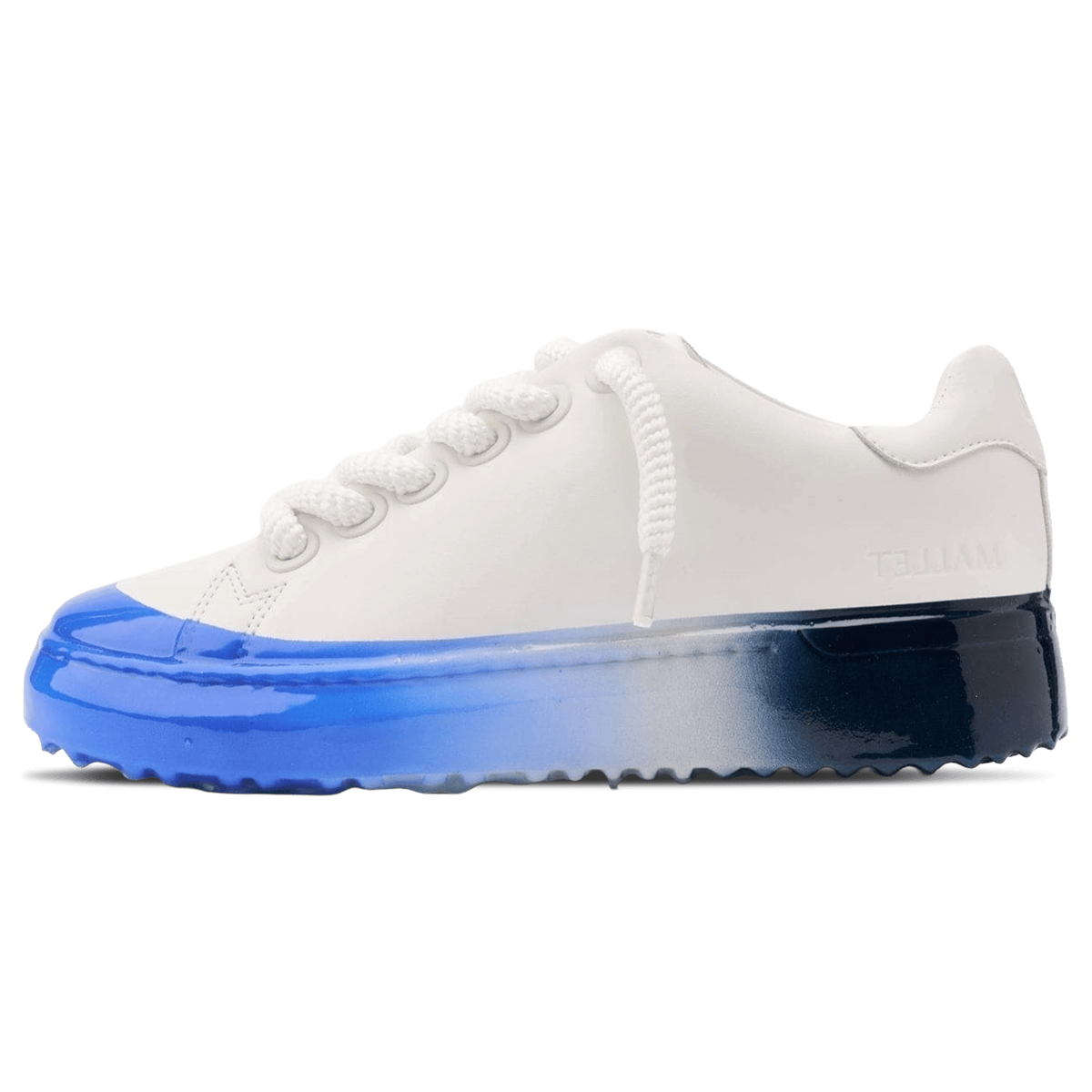 Mallet London MALLET GRFTR Lite Men's White Blue Ombre Dip Leather Trainers