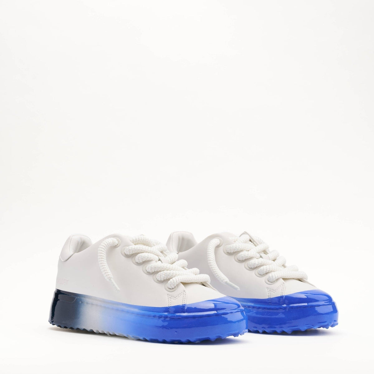 Mallet London MALLET GRFTR Lite Men's White Blue Ombre Dip Leather Trainers