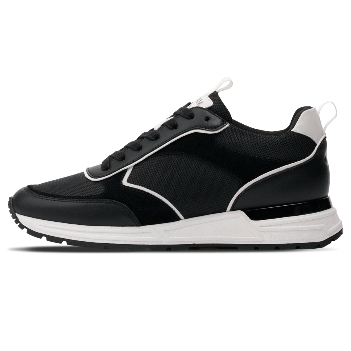 Mallet London MALLET Bethnal Men's Black White Leather Trainers