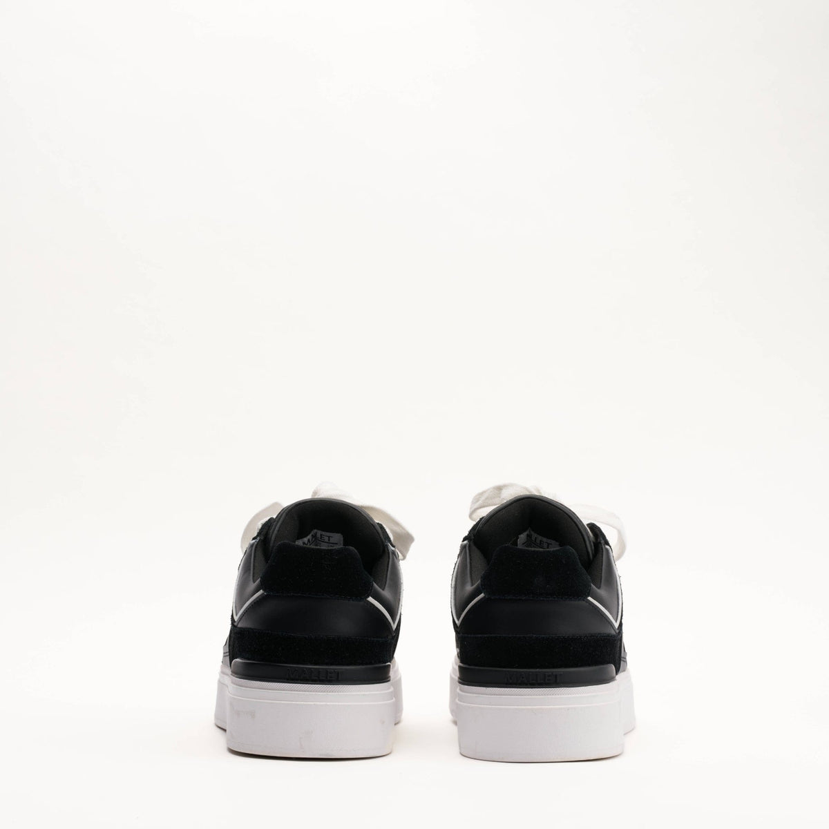 Mallet London MALLET Fenchurch Men's Black White Leather Trainers