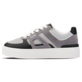 Mallet London MALLET Fenchurch Men's Grey Black Leather Trainers