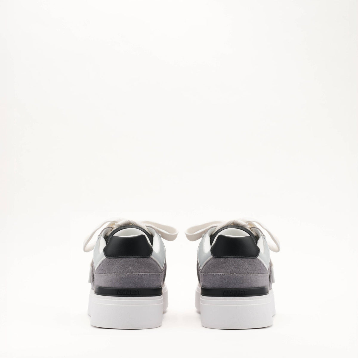 Mallet London MALLET Fenchurch Men's Grey Black Leather Trainers